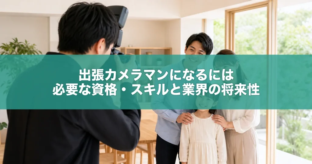 出張カメラマンになるには｜必要な資格・スキルと業界の将来性
