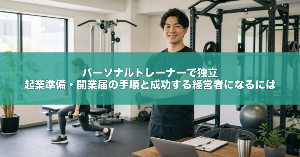 パーソナルトレーナーで独立｜起業準備・開業届の手順と成功する経営者になるには