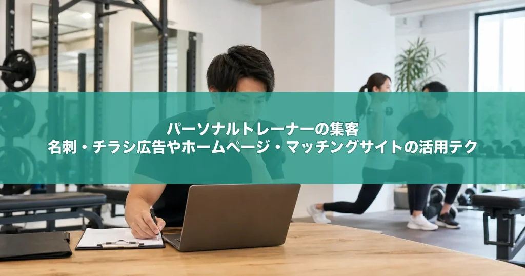 パーソナルトレーナーの集客｜名刺・チラシ広告やホームページ・マッチングサイトの活用テク