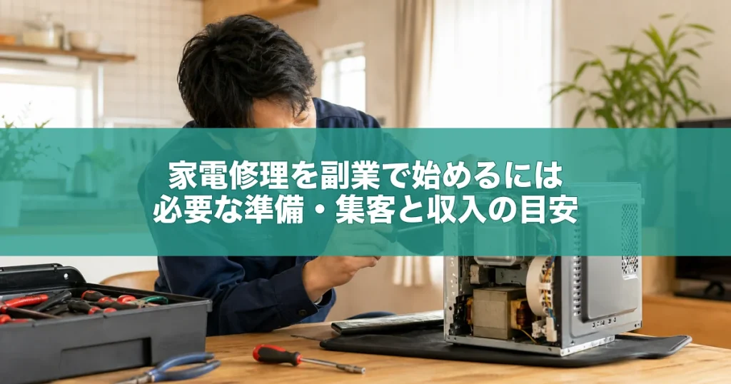家電修理を副業で始めるには｜必要な準備・集客と収入の目安