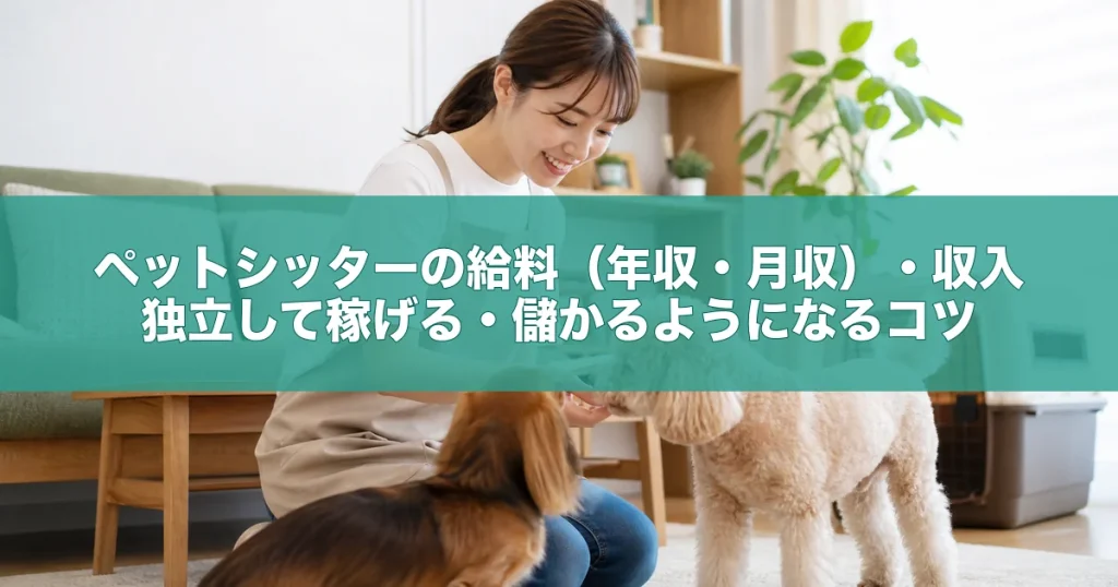 ペットシッターの給料（年収・月収）・収入｜独立して稼げる・儲かるようになるコツ