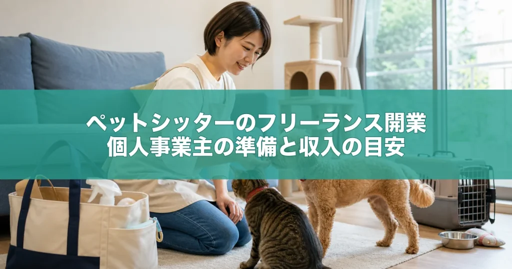 ペットシッターのフリーランス開業｜個人事業主の準備と収入の目安