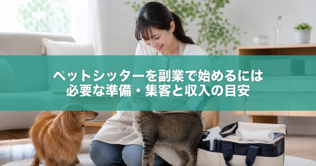 ペットシッターを副業で始めるには｜必要な準備・集客と収入の目安