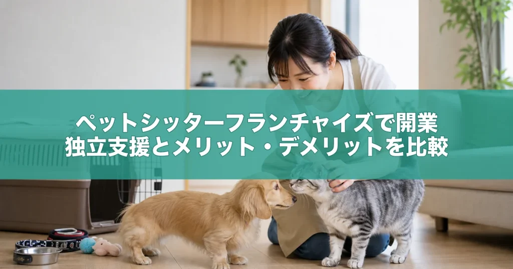 ペットシッターフランチャイズで開業｜独立支援とメリット・デメリットを比較
