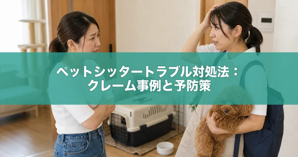 ペットシッタートラブル対処法：クレーム事例と予防策