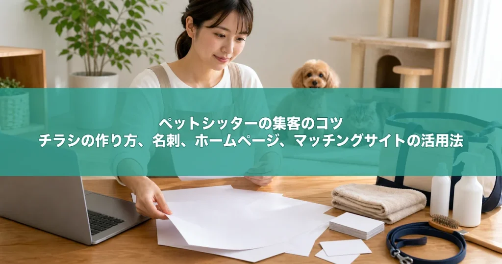 ペットシッターの集客のコツ｜チラシの作り方、名刺、ホームページ、マッチングサイトの活用法
