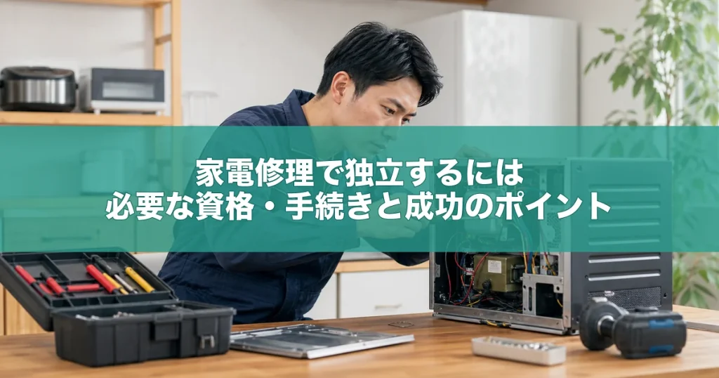 家電修理で独立するには｜必要な資格・手続きと成功のポイント
