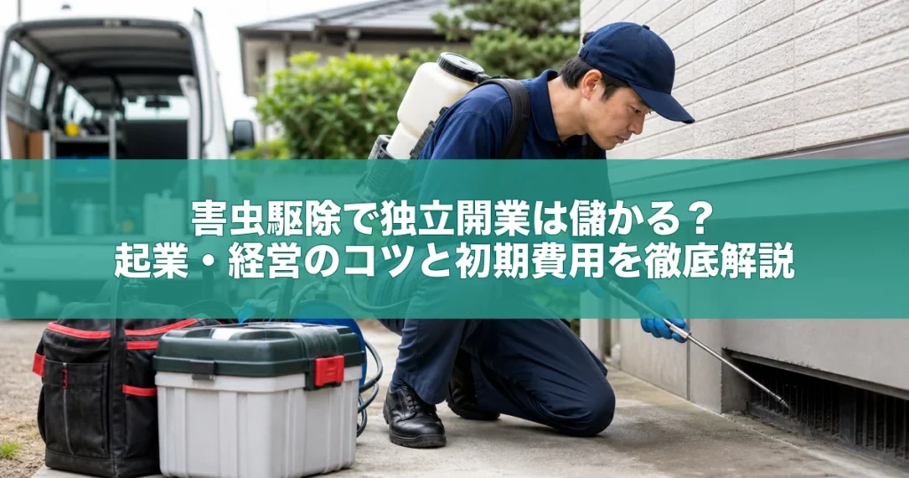 害虫駆除で独立開業は儲かる？起業・経営のコツと初期費用を徹底解説