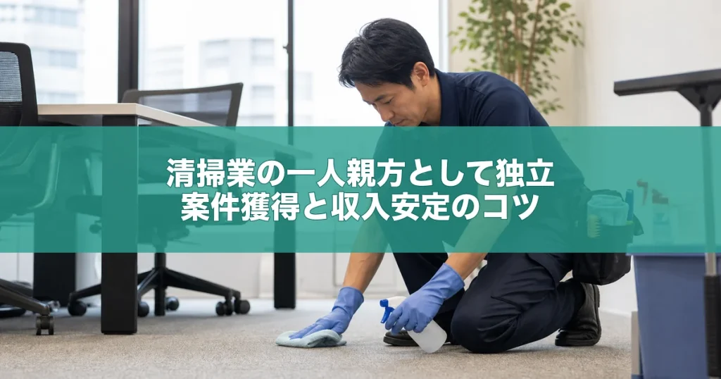 清掃業の一人親方として独立｜案件獲得と収入安定のコツ