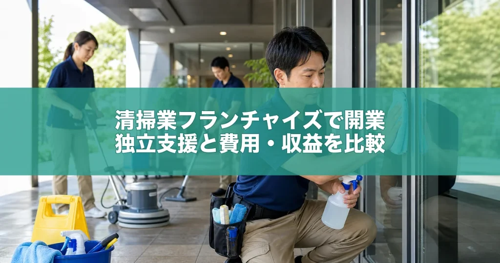 清掃業フランチャイズで開業｜独立支援と費用・収益を比較