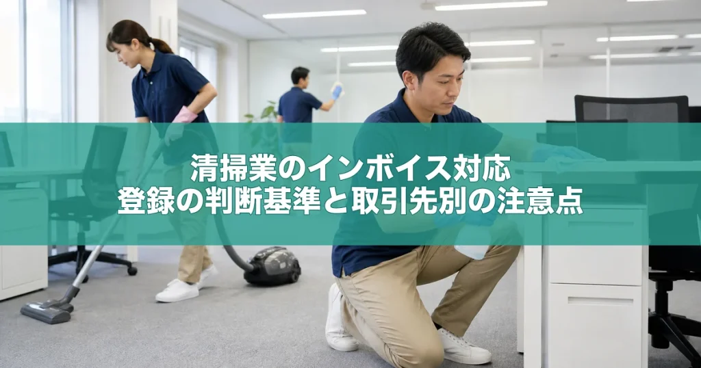 清掃業のインボイス対応｜登録の判断基準と取引先別の注意点