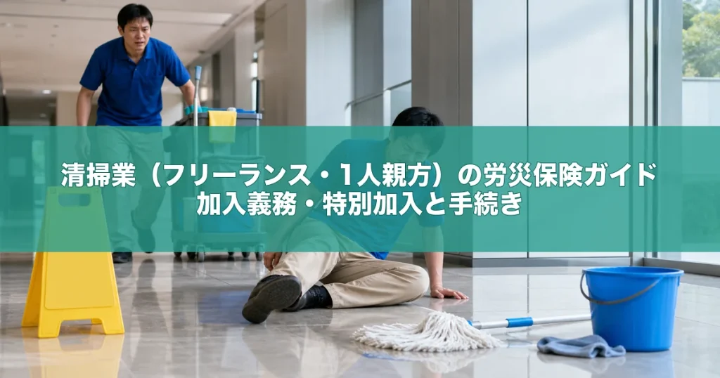 清掃業（フリーランス・1人親方）の労災保険ガイド｜加入義務・特別加入と手続き