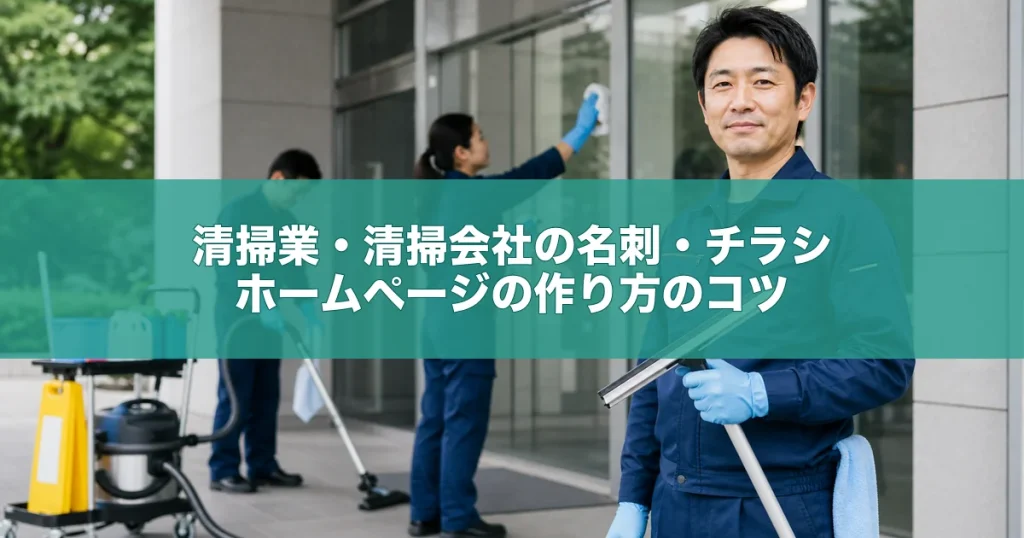 清掃業・清掃会社の名刺・チラシ・ホームページの作り方のコツ