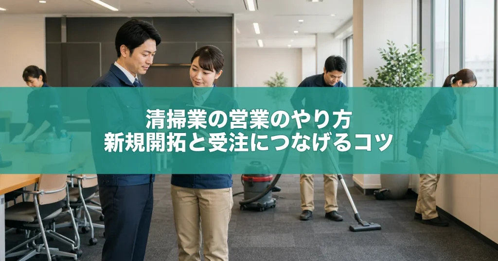 清掃業の営業のやり方｜新規開拓と受注につなげるコツ