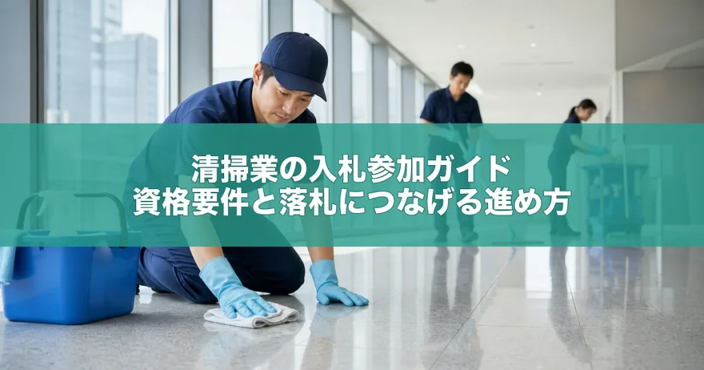 清掃業の入札参加ガイド｜資格要件と落札につなげる進め方