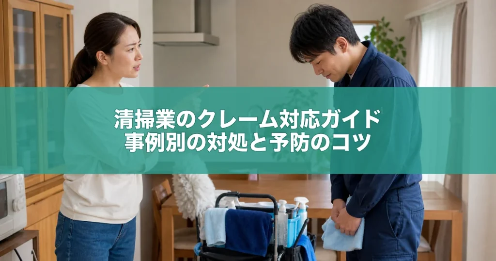 清掃業のクレーム対応ガイド｜事例別の対処と予防のコツ