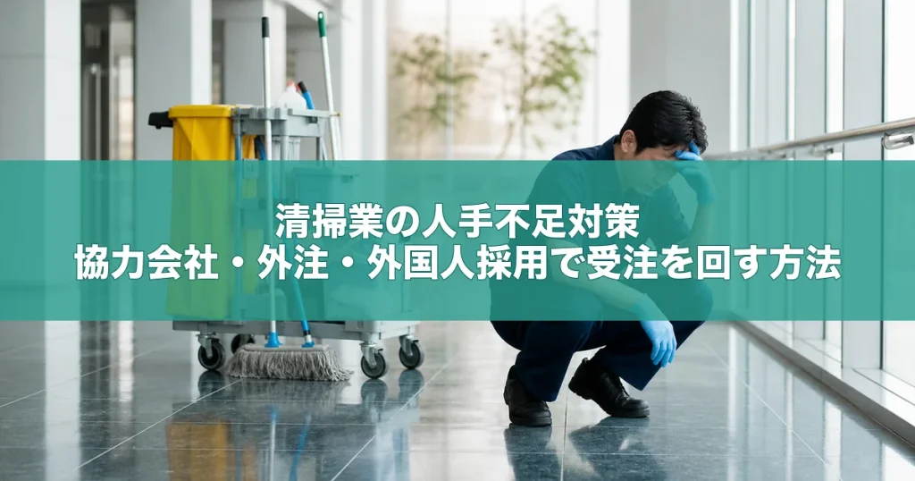 清掃業の人手不足対策｜協力会社・外注・外国人採用で受注を回す方法