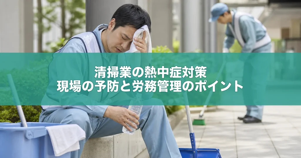清掃業の熱中症対策｜現場の予防と労務管理のポイント