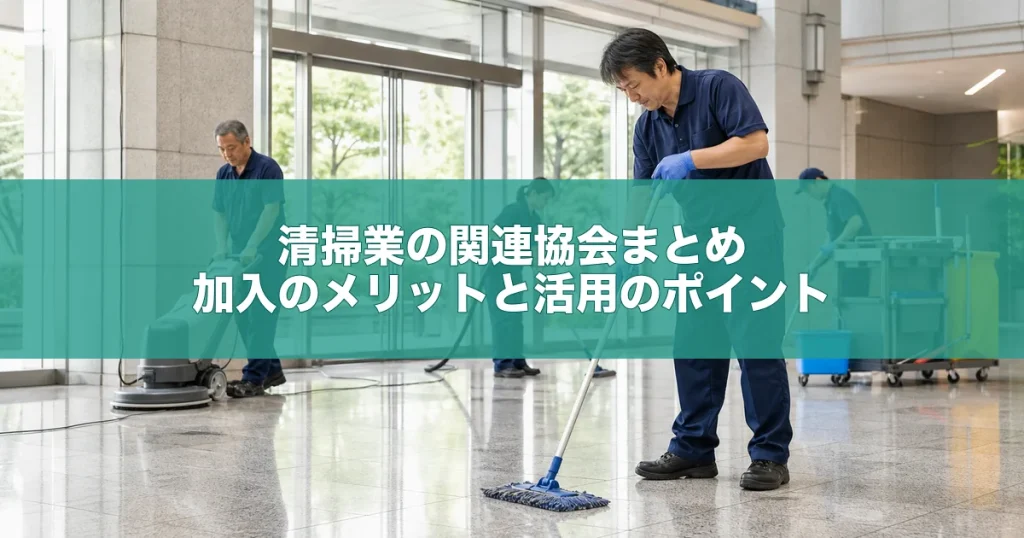清掃業の関連協会まとめ｜加入のメリットと活用のポイント