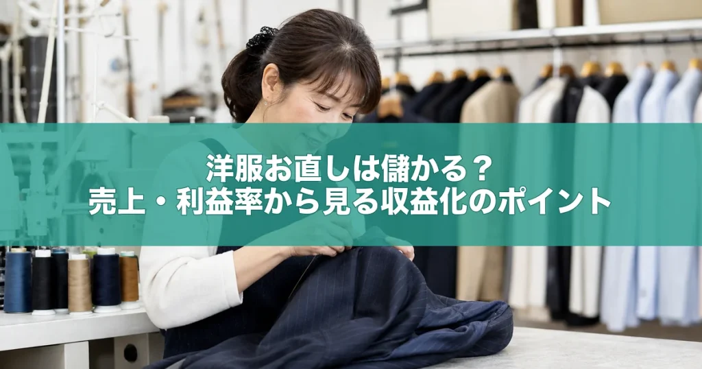 洋服お直しは儲かる？売上・利益率から見る収益化のポイント