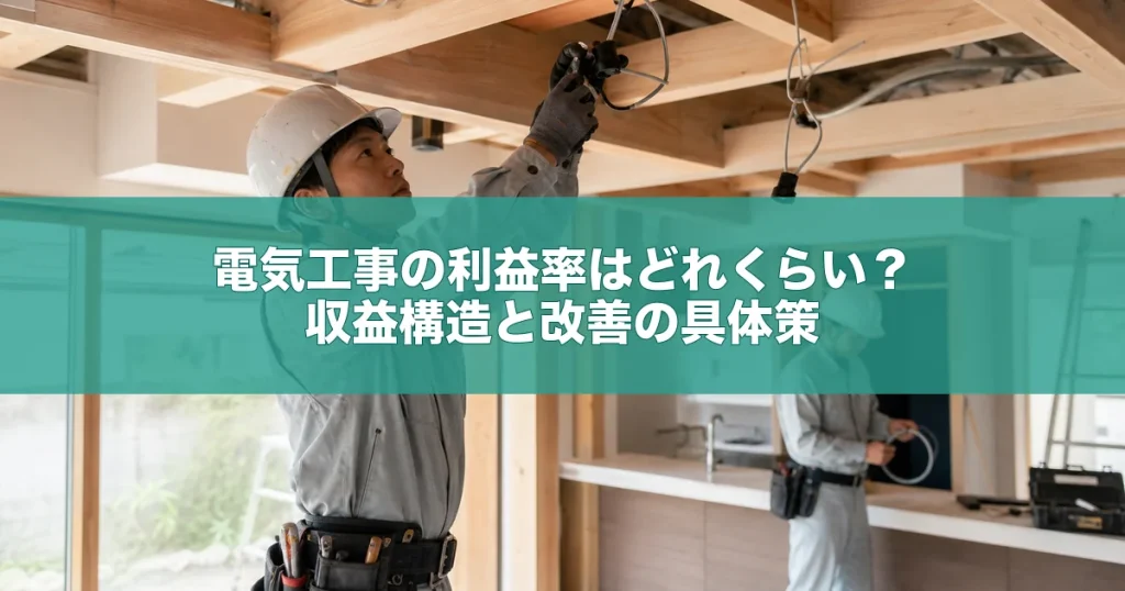 電気工事の利益率はどれくらい？収益構造と改善の具体策